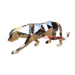 Animal Stainless Steel Leopard Sculpture