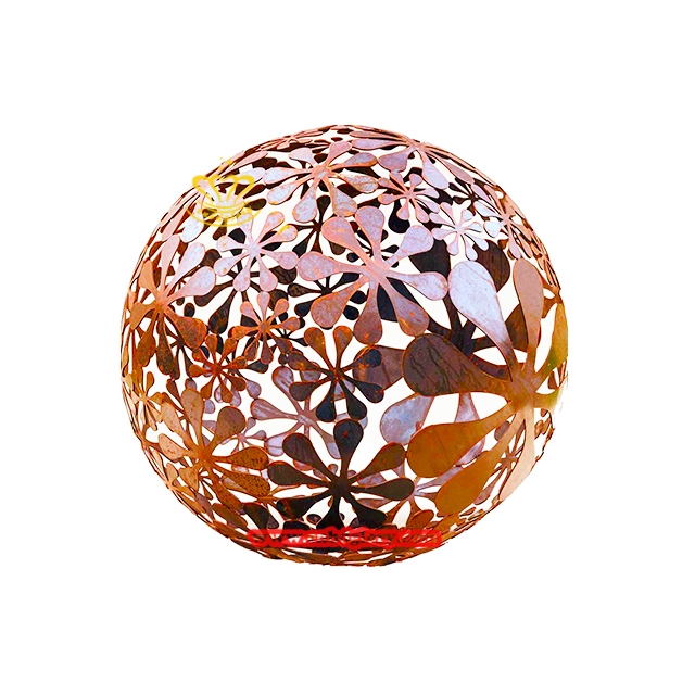 Colton Steel Glowing Ball Sculpture CSB080 2 Metal Art Corten Steel Ball Sculpture