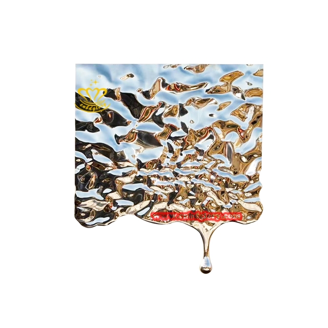 3D Textured Metal Water Ripple Panel MRP100 4 Stainless Steel water Ripple Sculpture