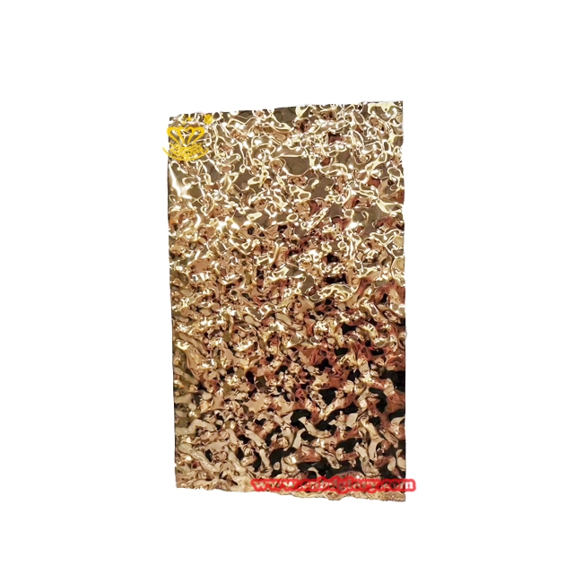 3D Textured Metal Water Ripple Panel MRP100 3 Water ripple stainless steel decorative panel