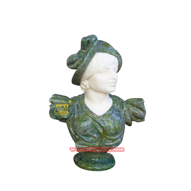 Marble Veiled Girl Bust Statue MVS060 2 marble bust statue