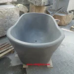 Honed Grey Granite Stone Solid Bathtub