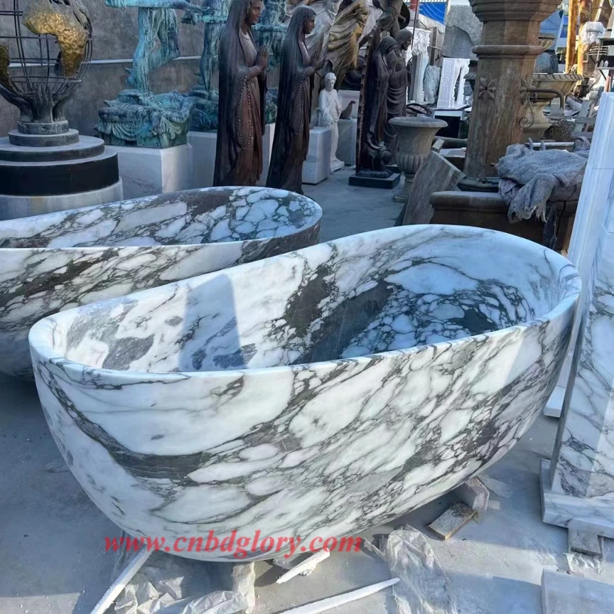 Custom Sculpture Factory Irregular Marble Bathtub LMB170 5 Marble Freestanding Bathtub