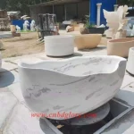 Calacatta White Marble Bathtub Sculpture Maker