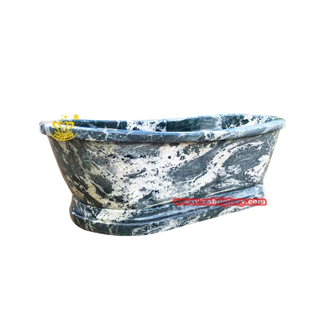 Cold Jade Marble Freestanding Bathtub MB160 3 Marble Freestanding Bathtub