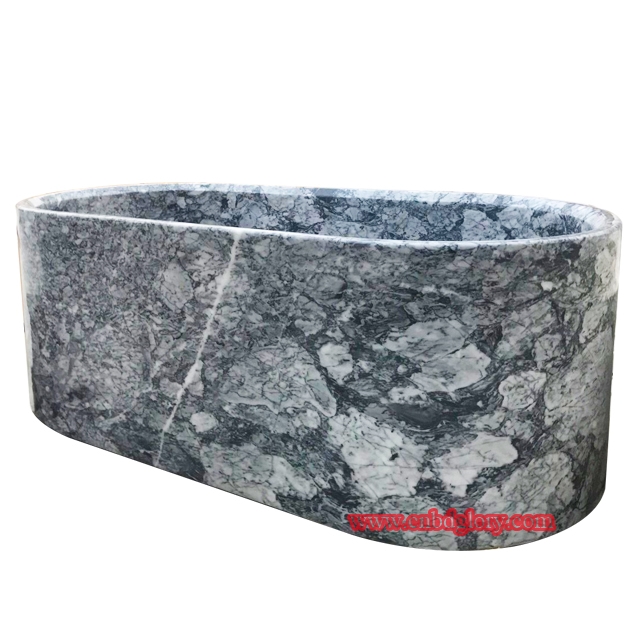 Cold Jade Marble Freestanding Bathtub MB160 2 Marble Freestanding Bathtub